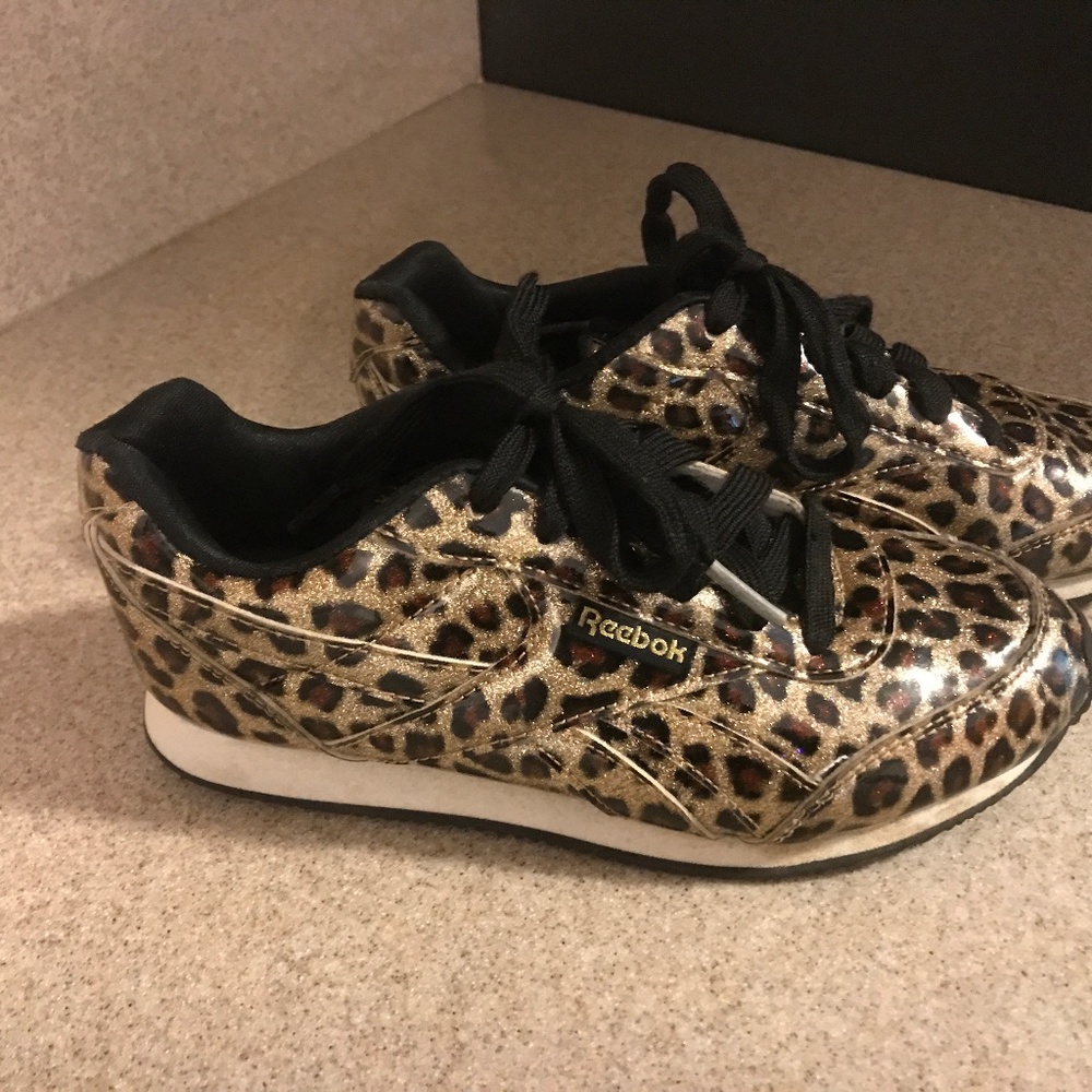Cheetah print Reebok sneakers